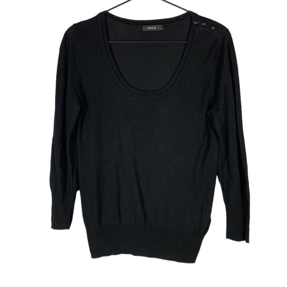 Vintage Comme Ca Ism black button sweater - Picture 1 of 6
